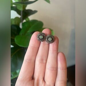 Women’s Silverer and Teal Earrings